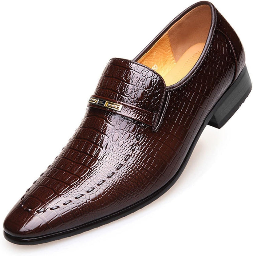 Krokodillen - Zapatos de piel cómodos y lujosos para hombre